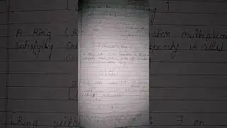 Ring theorem proof for a PCM students notes