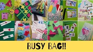 How to make a busy bag for children | Travel busy bags for kids | 9 ideas on a budget  #shorts