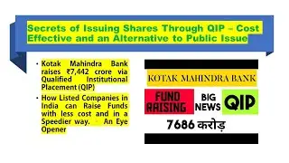 #What Is a Qualified Institutional Placement (QIP)? Secrets of Issuing Shares Through QIP #