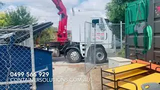 20ft Container Lift Over Fence | 10.5m Reach Crane Delivery at Melbourne School