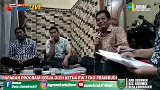 PAPARAN PROGRAM KERJA OLEH KETUA RW 1 YANG BARU TERPILIH