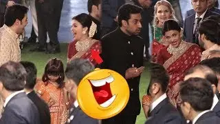 Aishwarya Rai Bachchan LOL Moment with Akash Ambani and  Anant Ambani | Isha Ambani Wedding