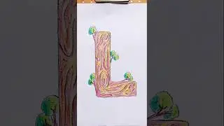 Nature theme letter art | Letter art. #letter #lettering #font #theme #nature #leaf #leafart #art
