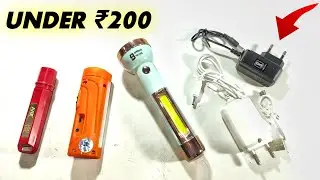 [2025]🔦Best Torch Light Under 100-200 in India🔥Bright & Long-Lasting Rechargeable Torch under ₹200