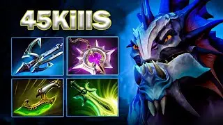 45Kill Slardar Max Attack Speed 🔥 Swift Blink + Butterfly = Infinite Bash | Hard Carry Dota 2