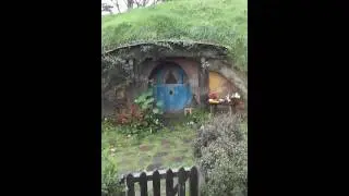 Blue Door and Round Mailbox in New Zealand