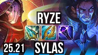 RYZE vs SYLAS (MID) | 9/4/18, 45k DMG | KR Master | 25.21