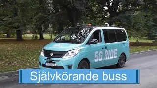 Självkörande 5G-Buss på Djurgården i Stockholm, Sverige 🚌