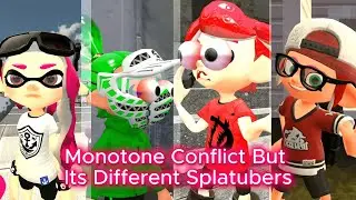 FNF Cover: Splatoon Multiverse (Monotone Conflict but its different Splatubers)
