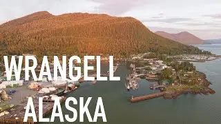 Fly Over An Alaskan Forest Island