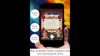 Invitaci&oacute;n digital animada de bella y bestia baby #disney