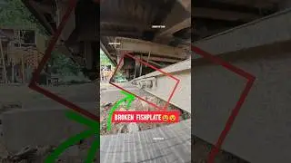 Dangerous Broken Fishplate 😫😵 #shortsfeed #train #railtrack #railway #trainwheels #viral #Fishplate