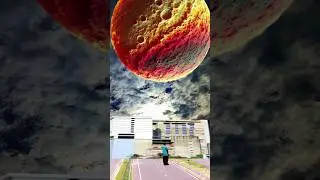 part -46 Planet Falling On Earth|Solar System |Planet Falling🌠|#vfx #planet  #shorts #space