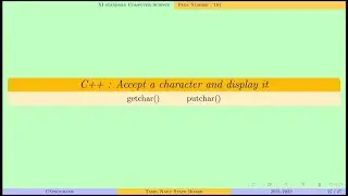 C++ : Built-In Function getchar() and putchar() | TN State Board | XI CS | Pg.No.181