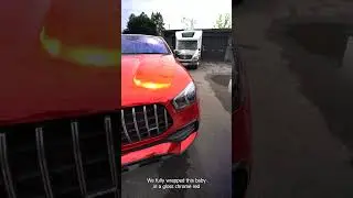 Chrome Red Mercedes GLC63 #automobile #performancecars #vinyl