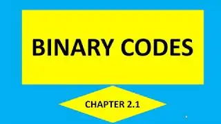 BINARY CODES | Chapter 2.1 | DIGITAL CIRCUITS