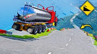 EPIC CRASH TEST &ndash; Cars & Trucks vs Most Dangerous Wavy Road!
