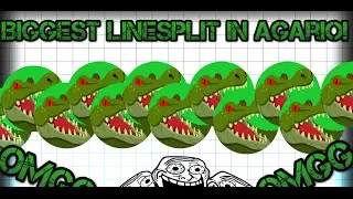 Agar.io - Biggest linesplit in agario! // New agario split // How to linesplit