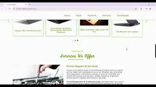 Website using HTML,CSS,JavaScript for a Computer sales and services shop