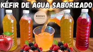 4 SABORES de KEFIR de AGUA, Refrescos saludables, BEBIDA PROBIOTICA!