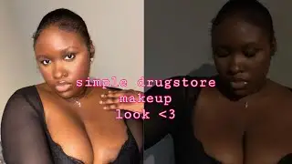 Simple Drugstore Makeup Look | 😍 (products in description) #darkskinmakeup #darkskinmakeuptutorial 
