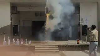 National space day &hellip; Rocket launch demo.. CJMAHSS VARANDARAPPILLY