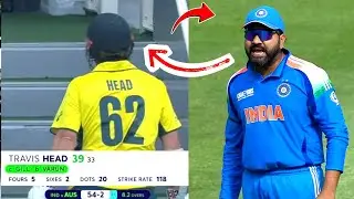 Rohit Sharma Aggressive Celebration After Trevis Head Wicket to Varun Chakravarthy . IND Vs Aus .