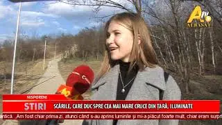 Scările, care duc spre cea mai tânără mănăstire din Nisporeni au fost iluminate.