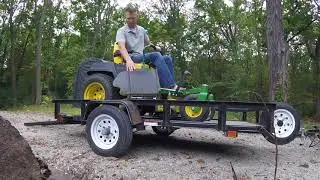 John Deere Z540R ***Unloading*** Does it fit on the trailer???