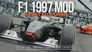 Assetto Corsa F1 1997 Mod &ndash; Mika H&auml;kkinen&rsquo;s Thrilling First Lap Battle at the Brazilian GP!