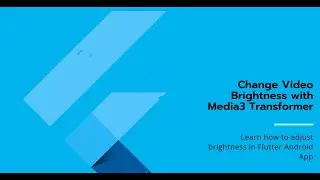 How to Change Brightness of a Video using Media3 Transformer for Flutter Android App