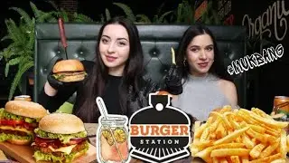 БУРГЕР КАРРИ И БАРБЕКЮ/MUKBANG С AYKA EMILLY #BURGERSTATION