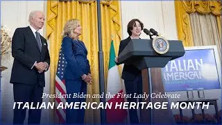 President Biden and the First Lady Deliver Remarks at an Italian American Heritage Month Reception