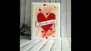 Весенняя серия открыток 2017 День #3 Валентинка/ Ink smooshing background