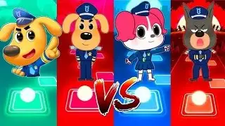 Sheriff Labrador 🆚 Police Officer 🆚 Sheriff Labrador 💤 tiles hop EDM Rush