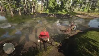 RDR2 - Scary Gator Feeding