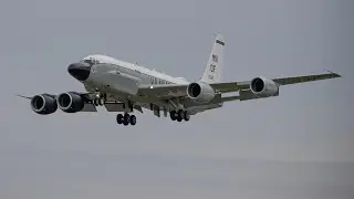 RC-135S Cobra Ball Stopover Before Heading Home | Pease ANGB (PSM)