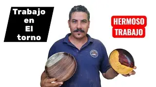 Como hacer PLATO DE MADERA.  Torno para madera.