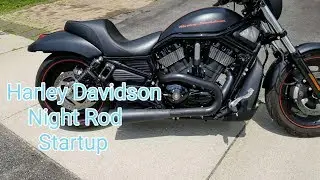 Harley Night rod Startup and walk around