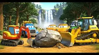 Forest Adventure! 3D car video | Kids Teamwork Story with Cars & Trucks