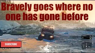 LR Defender 110 - exploring new SnowRunner map pt1- Quebec, Canada. Check out the stunt at the end.