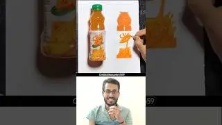 Real Slice Mango Drink Vs Drawing #shorts
