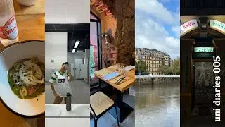 uni diaries 005 || escapada a donosti, agobiada por exámenes y comida rica 🍲📚💬