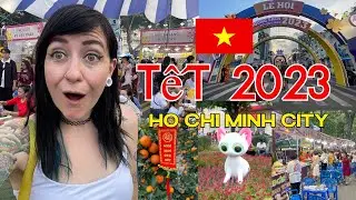 Tết 2023 Ho Chi Minh City Saigon 🇻🇳 Tet City Walking Tour 🌻 Lunar New Year in Vietnam 🧧