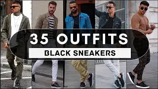 35 Ways to Style Black Sneakers in FALL 2022 | BLACK SNEAKERS | Men's Fashion 2022