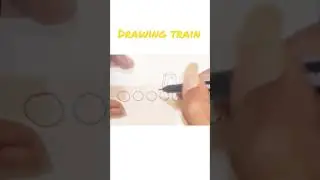 simple drawing train #shorts #drawing #train