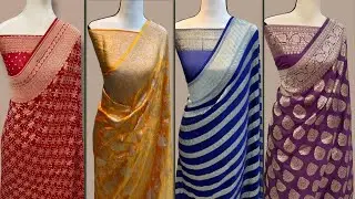 ❤️💕Most Expensive and Beautiful Pure Khaddi georgette sarees💕 Pure Khaddi georgette handloom saree