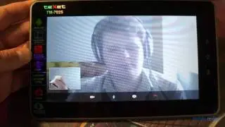 Работа teXet TM-7025 в Skype