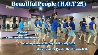 Beautiful People (H.O.T 25) // Line Dance // Phrased Intermediate // Choreo:Colin Ghys (BEL)-May2025