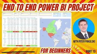 End to End Power bi Project. Tutorial for Beginners. Profit and Loss Statement as Tooltip on the Map